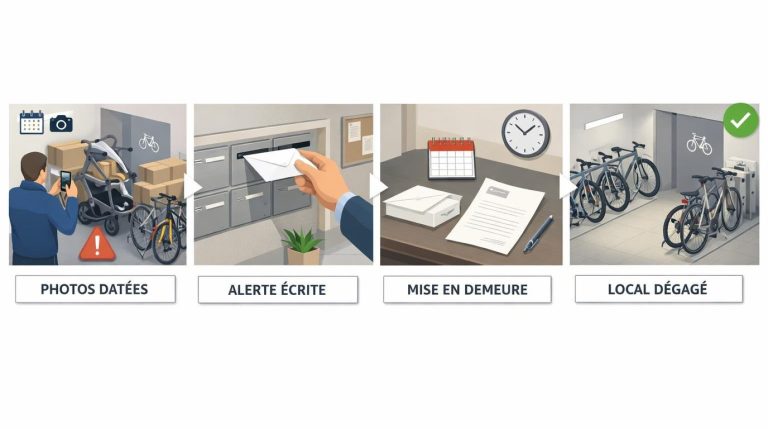 Local vélo encombré par des objets personnels : comment faire libérer l’espace ?