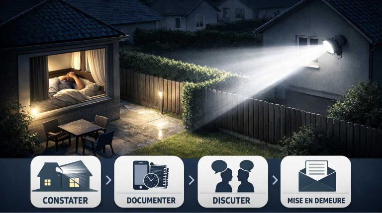 Éclairage extérieur du voisin trop gênant : comment le faire modifier ?