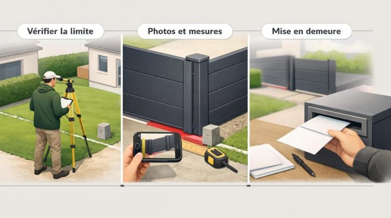 Portail installé sur votre limite de propriété : comment faire cesser l’empiètement ?