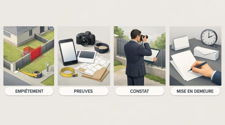 Empiètement sur votre terrain : comment faire constater et stopper l’atteinte ?