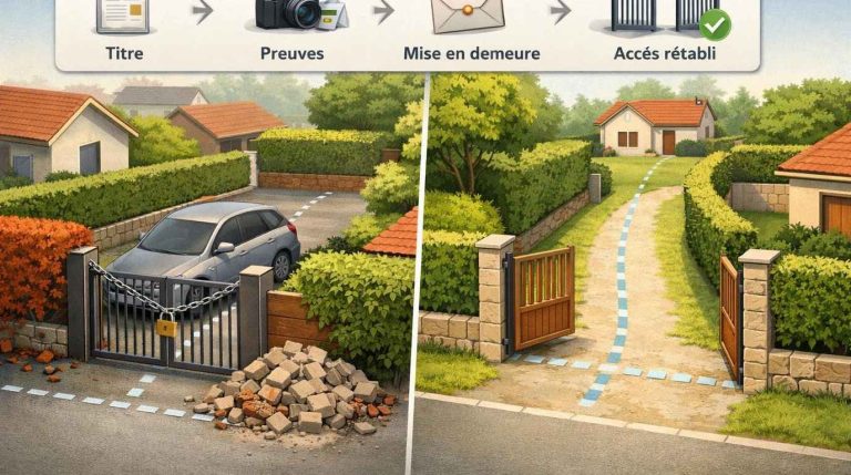 Servitude de passage obstruée : comment rétablir l’accès ?