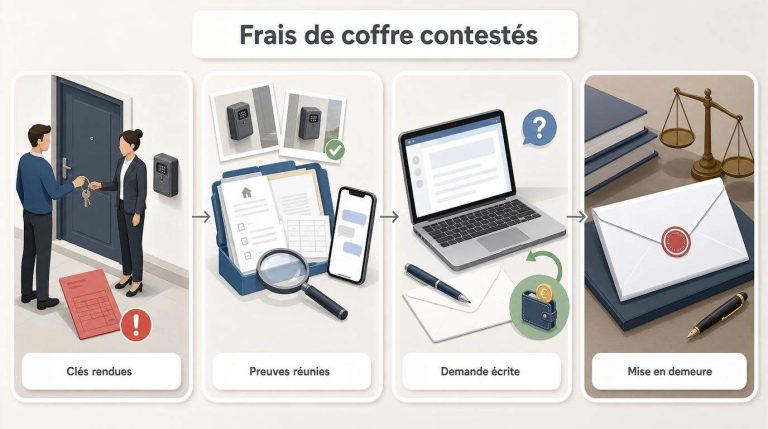 Frais de coffre facturés après restitution des clés : comment contester ?