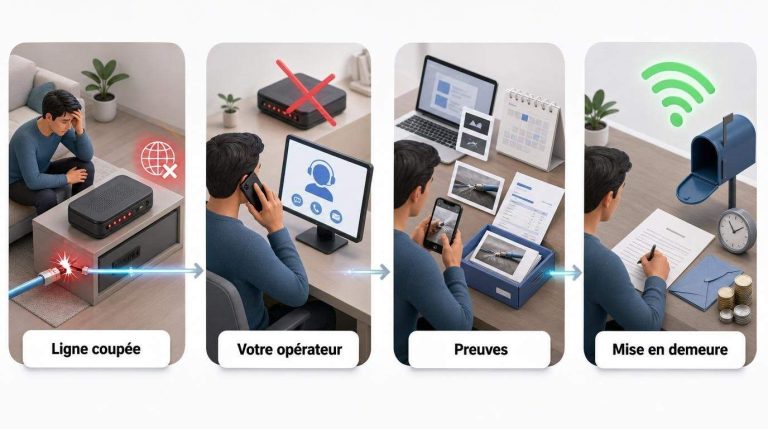 Ligne fibre écrasée par erreur : comment exiger le rétablissement ?