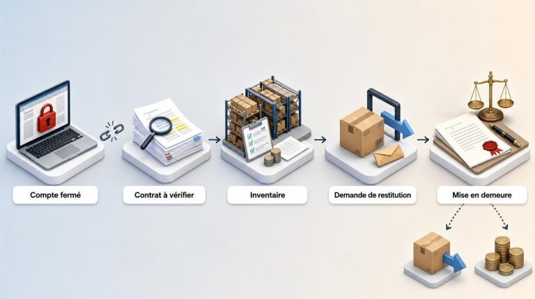 Compte vendeur fermé sans restitution des stocks : comment agir contre la plateforme ?