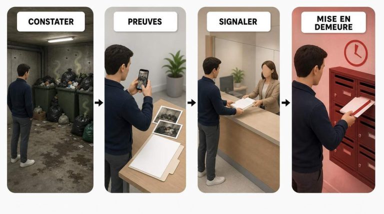 Local poubelles non nettoyé malgré les signalements : comment faire agir le syndic ?