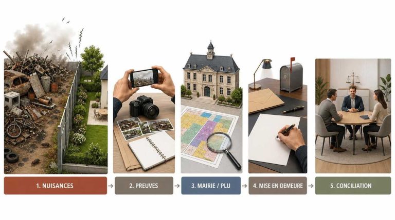 Terrain voisin utilisé comme dépôt de ferraille : comment faire cesser le trouble ?