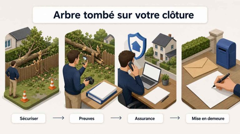 Arbre du voisin tombé sur votre clôture : comment réclamer l&rsquo;indemnisation ?