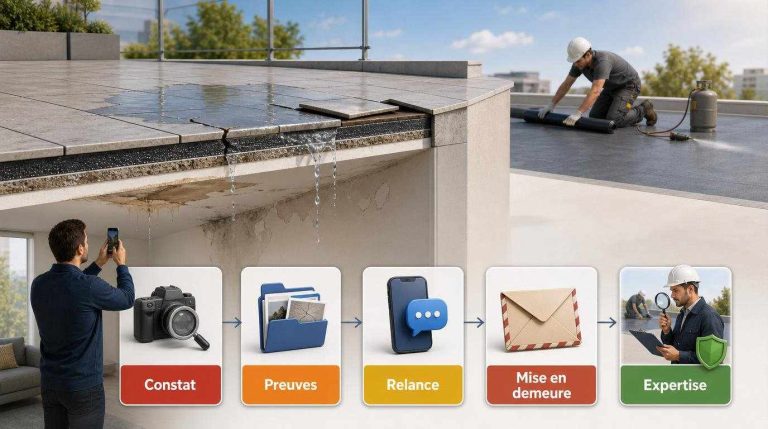Étanchéité de terrasse mal réalisée : comment exiger une reprise ?