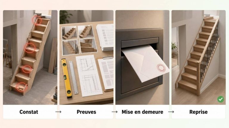 Escalier posé avec des dimensions dangereuses : comment obtenir la mise aux normes ?