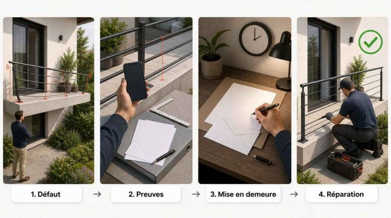 Garde-corps non conforme après travaux : comment exiger une correction urgente ?